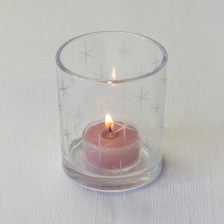 Etched Star Tea Light Holder by Grand Illusions